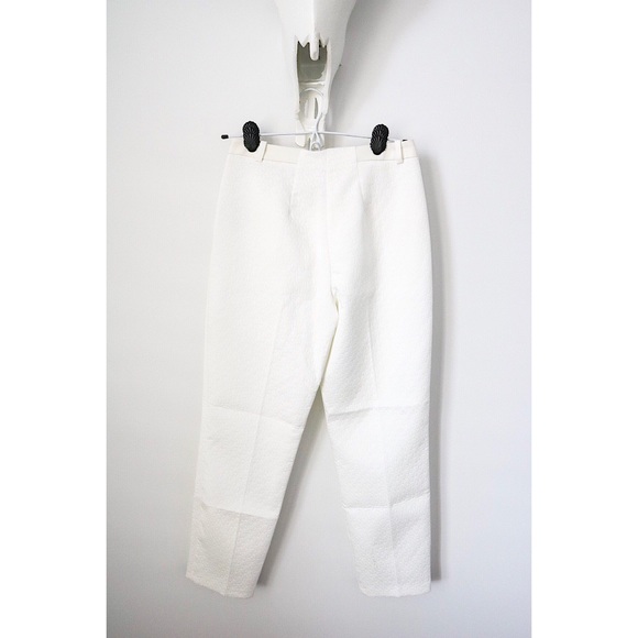 Topshop Off White Textured Skinny Cigarette Pants - Picture 6 of 7